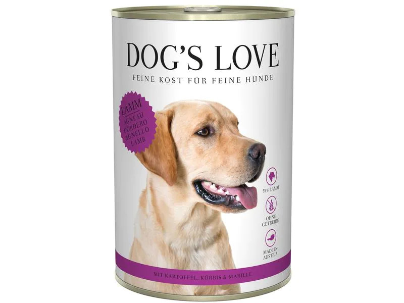 Dog's Love Nassfutter Adult Lamm, 6 x 400 g