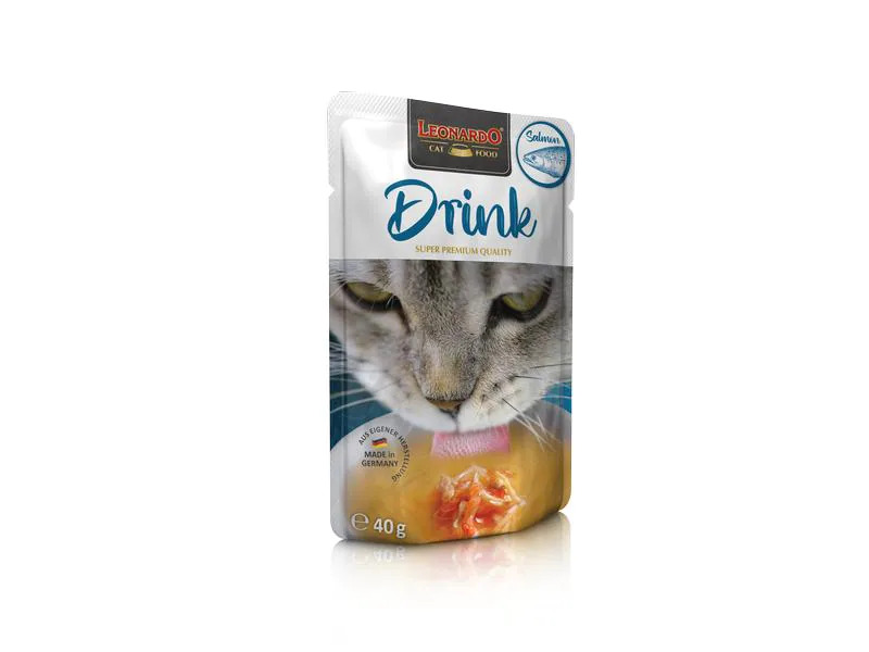 Leonardo Cat Food Katzen-Snack Drink Lachs, 20 x 40 g