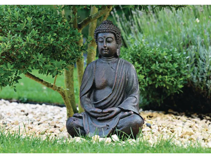 G. Wurm Dekofigur Buddha Sitzend