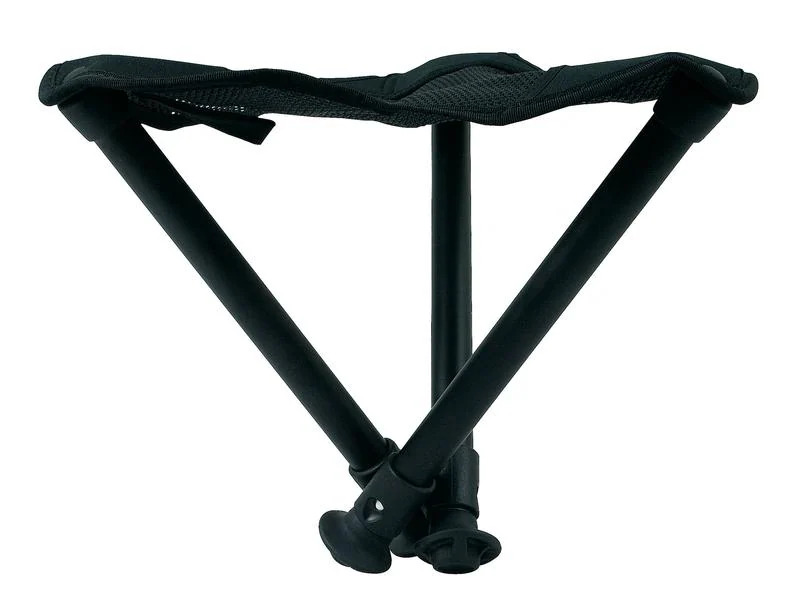 Walkstool Dreibeinhocker Comfort 45 cm Schwarz/Silber