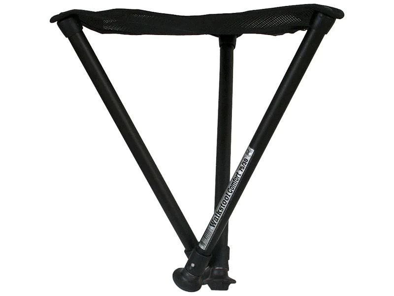 Walkstool Dreibeinhocker Comfort 75 cm Schwarz/Silber