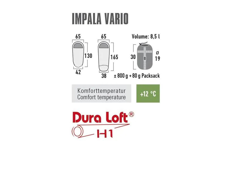 High Peak Kinderschlafsack Impala Vario