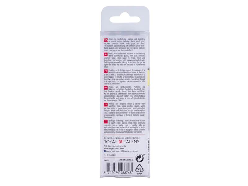 Sakura Lackmarker Pen-Touch 1.0 mm, F, 4 Stück
