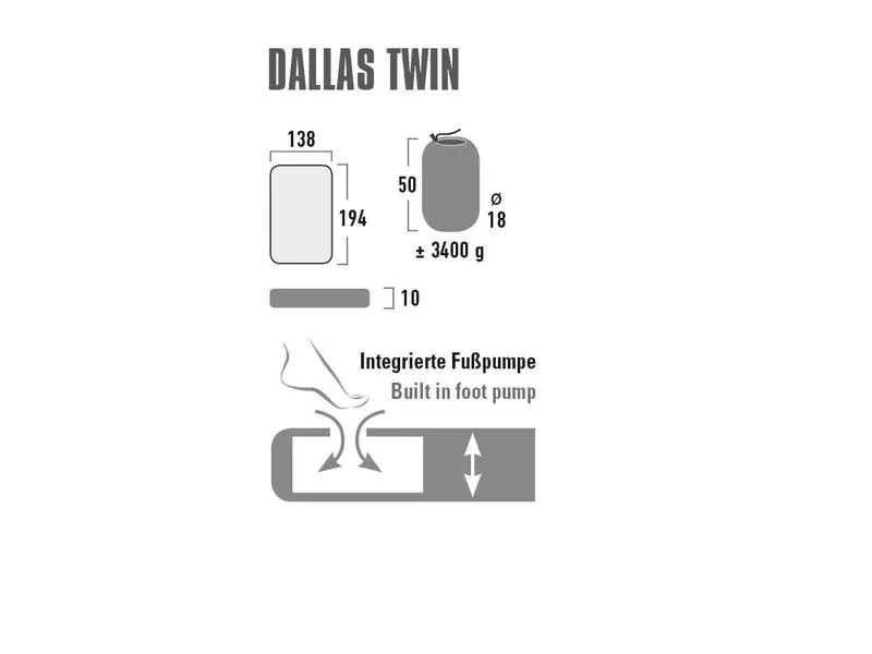 High Peak Schlafmatte Dallas Twin