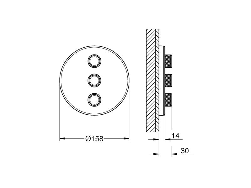 GROHE Thermostat Grohtherm SmartControl 43 mm, Weiss