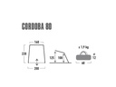 High Peak Strandzelt Cordoba 80 aluminium-darkgrey