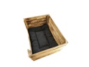 Holz Zollhaus Hunde-Bett Vintage geflammt, 80 x 60 x 45 cm