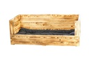 Holz Zollhaus Hunde-Sofa Vintage geflammt XXL, 115 x 55 x 42 cm