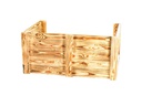 Holz Zollhaus Hunde-Sofa Vintage geflammt, 90 x 57 x 42 cm