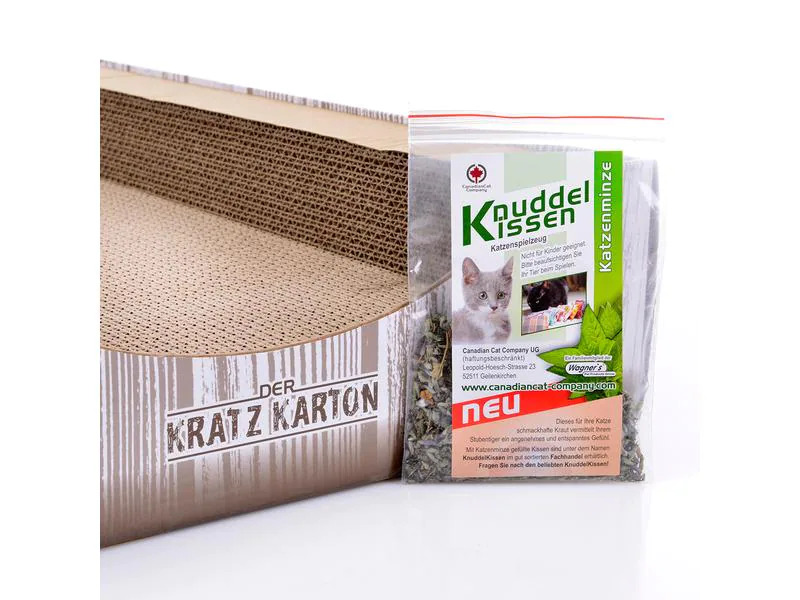 CanadianCat Kratzmöbel Kratzkarton, Braun-weiss