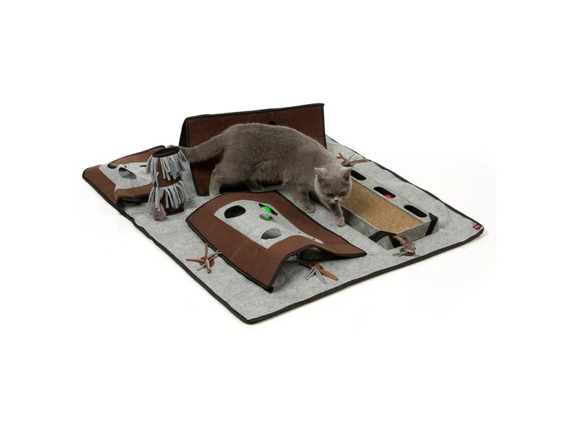 CanadianCat Katzen-Spielzeug Activity Teppich Coleen, 90 x 110 x 27.5 cm