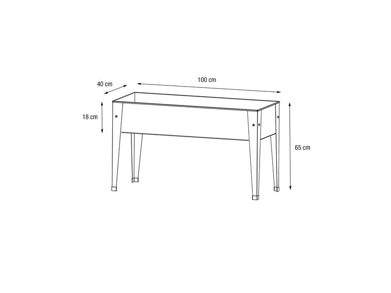 Herstera Hochbeet Urban Garden Kids 100 x 40 x 65 cm, Vierfarbig