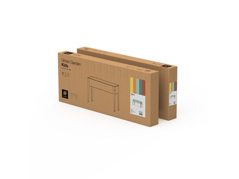 Herstera Hochbeet Urban Garden Kids 100 x 40 x 65 cm, Vierfarbig