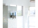 Simplehuman Doppelspender 0.45 l, Transparent/Silber