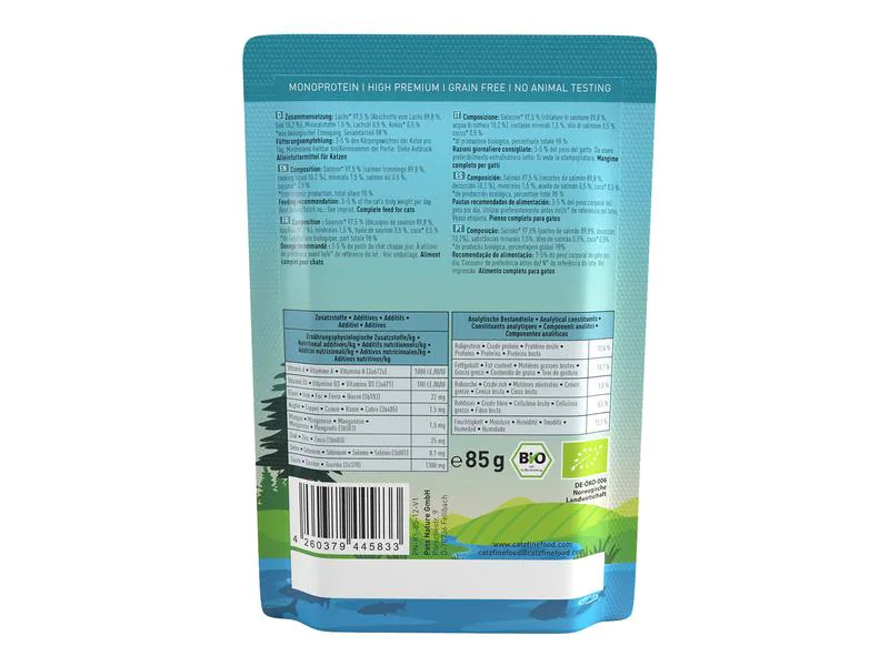 catz finefood Nassfutter Bio No.513 Lachs, 85 g