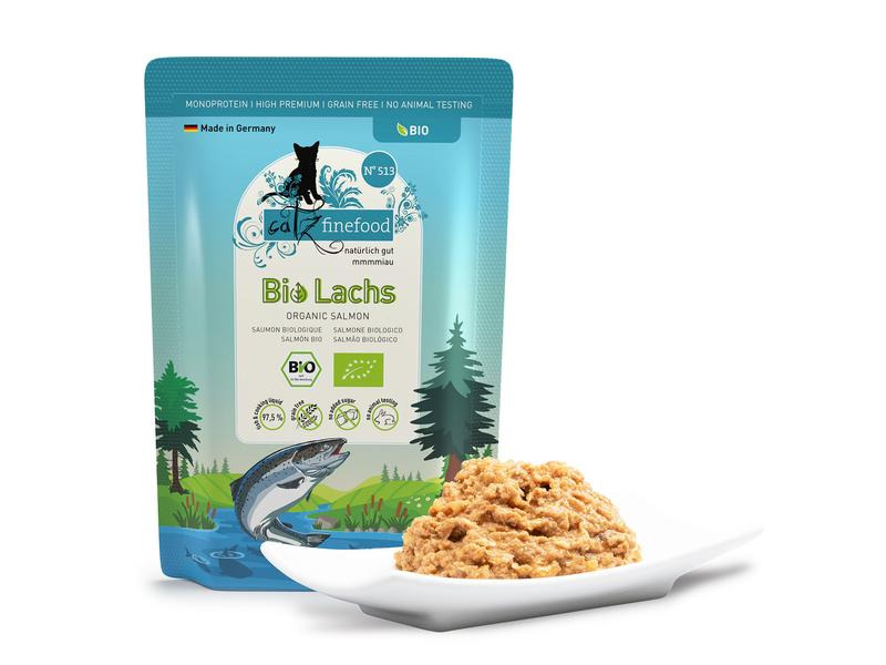 catz finefood Nassfutter Bio No.513 Lachs, 85 g