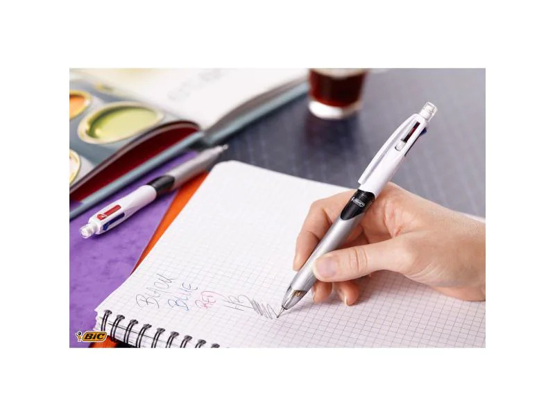 BIC Kugelschreiber 4 Colours 3+1 HB mit Minenbleistift, 0.32 mm