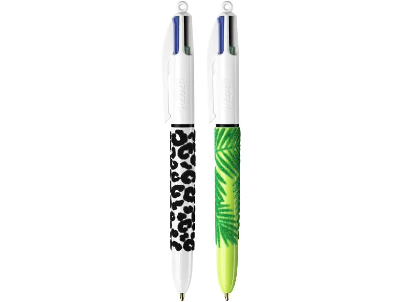 BIC Kugelschreiber 4 Colours Velours 0.32 mm, 1 Stück, Schwarz
