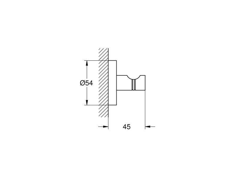 GROHE Bademantelhaken Essentials Hard Graphite