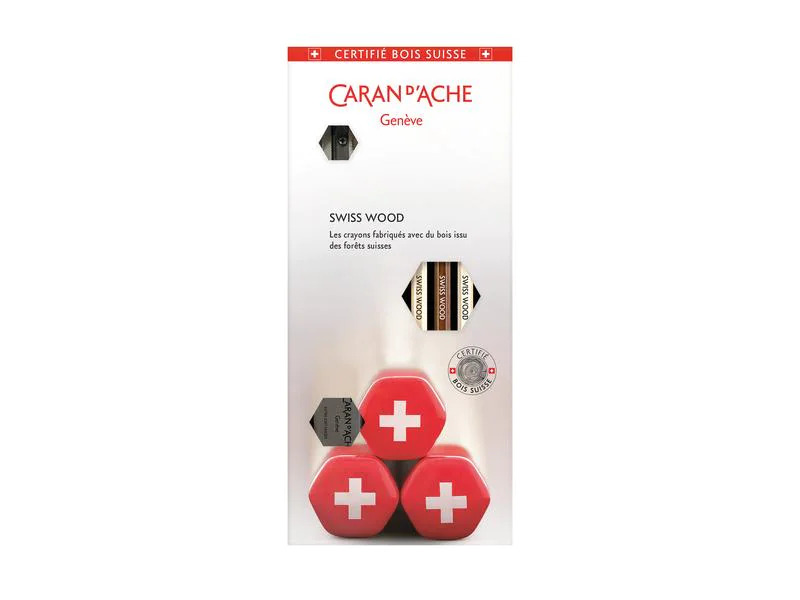 Caran d'Ache Bleistift Swiss Wood 3 Stück