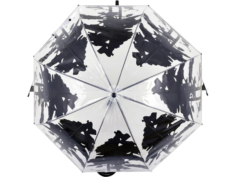 Esschert Design Schirm Wald Schwarz/Transparent
