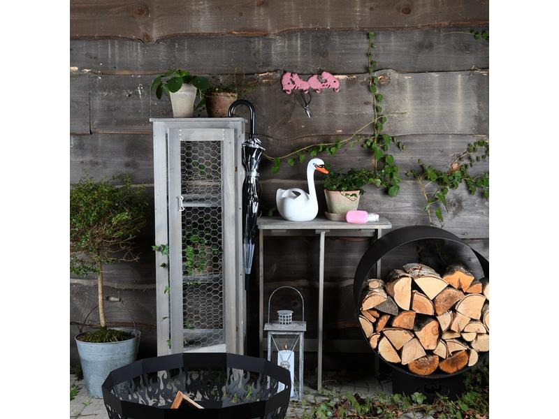 Esschert Design Schirm Wald Schwarz/Transparent