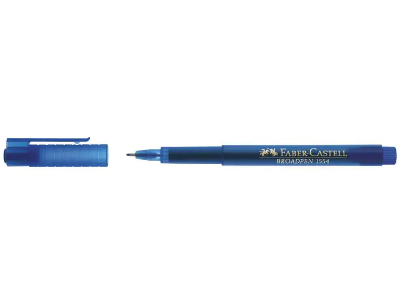 Faber-Castell Fineliner Broadpen 1554 0.8 mm, Blau