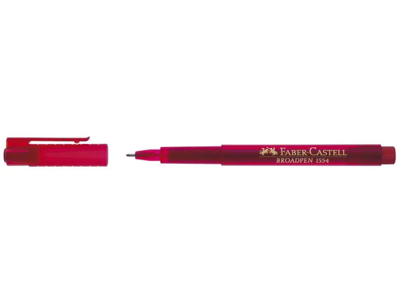 Faber-Castell Fineliner Broadpen 1554 0.8 mm, Rot