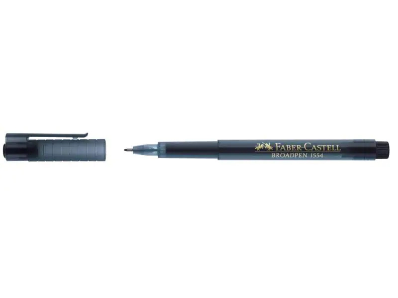 Faber-Castell Fineliner Broadpen 1554 0.8 mm, Schwarz