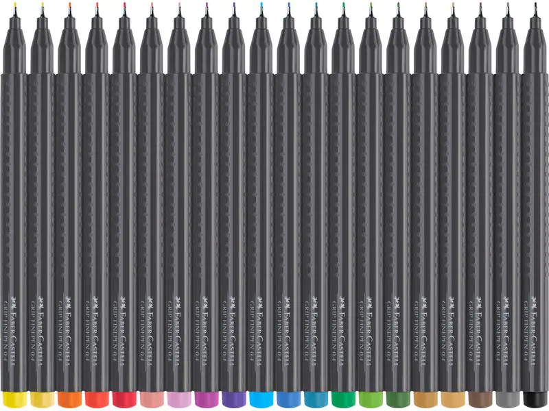 Faber-Castell Fineliner Grip Set 0.4 mm, 20 Stück
