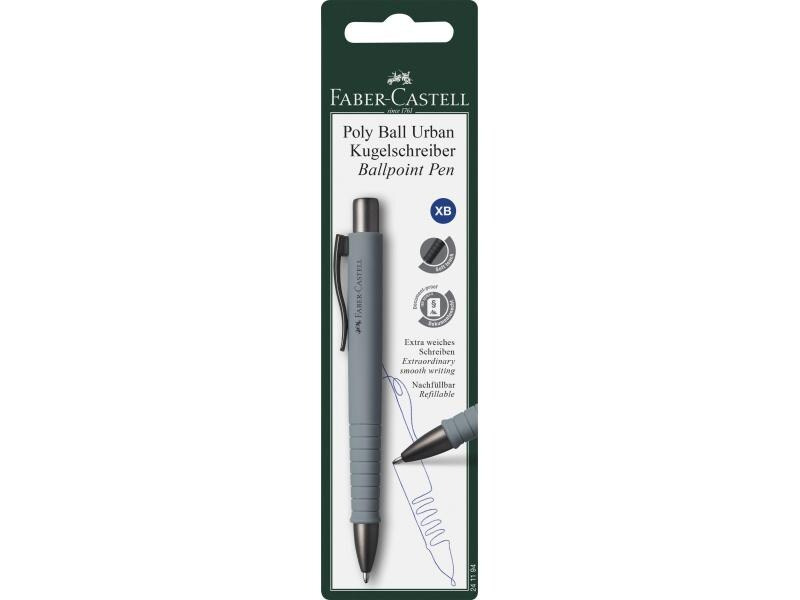 Faber-Castell Kugelschreiber Poly Ball Urban  XB, Stone Grey