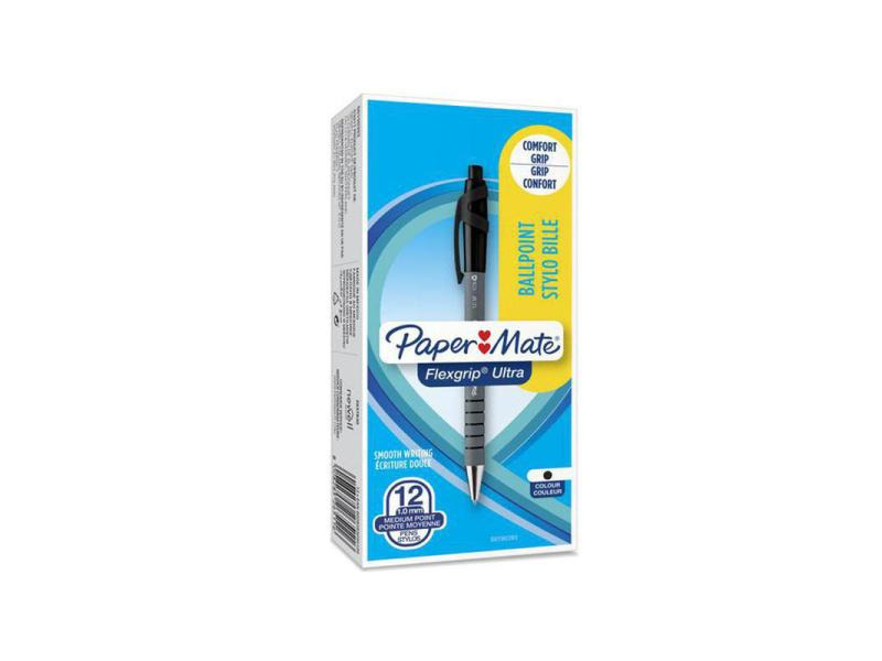 Paper Mate Kugelschreiber Flexgrip Ultra 1 mm, Schwarz