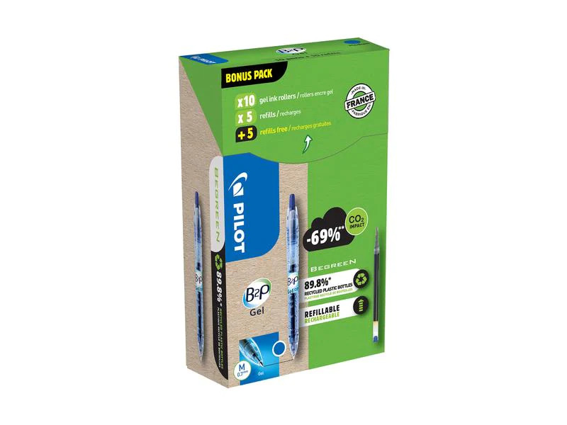 Pilot Gelschreiber BG B2P 10+10 Refills 0.7 mm, Blau