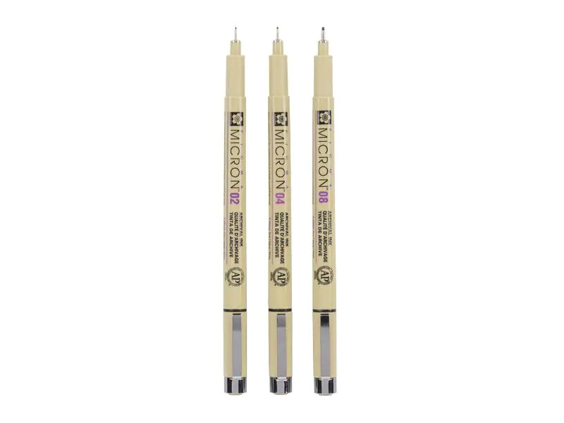Sakura Fineliner Pigma Micron 0.4 mm; 0.45 mm; 0.5 mm, Schwarz