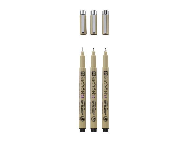 Sakura Fineliner Pigma Micron 0.5 mm; 0.6 mm; 0.7 mm, Schwarz