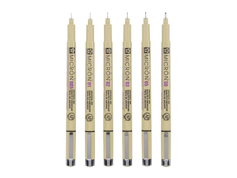 Sakura Fineliner Pigma Micron 6-teilig