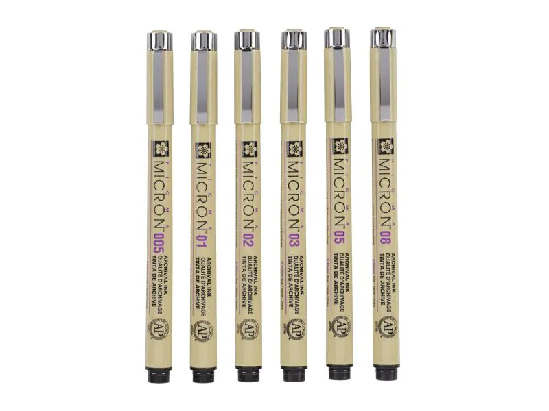 Sakura Fineliner Pigma Micron 6-teilig
