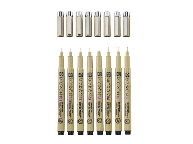 Sakura Fineliner Pigma Micron 8-teilig