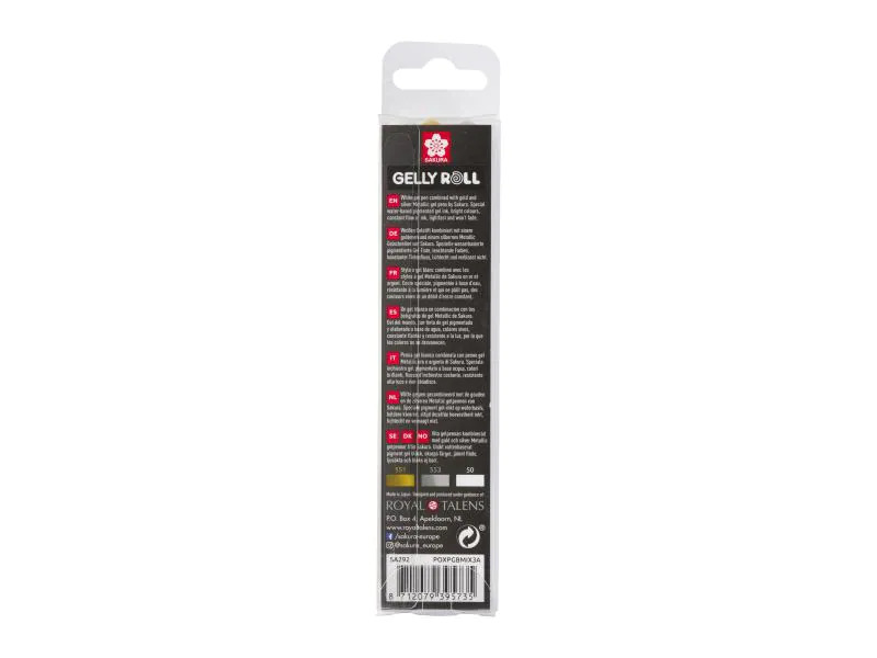 Sakura Gelschreiber Gelly Roll 3er-Set, Mehrfarbig
