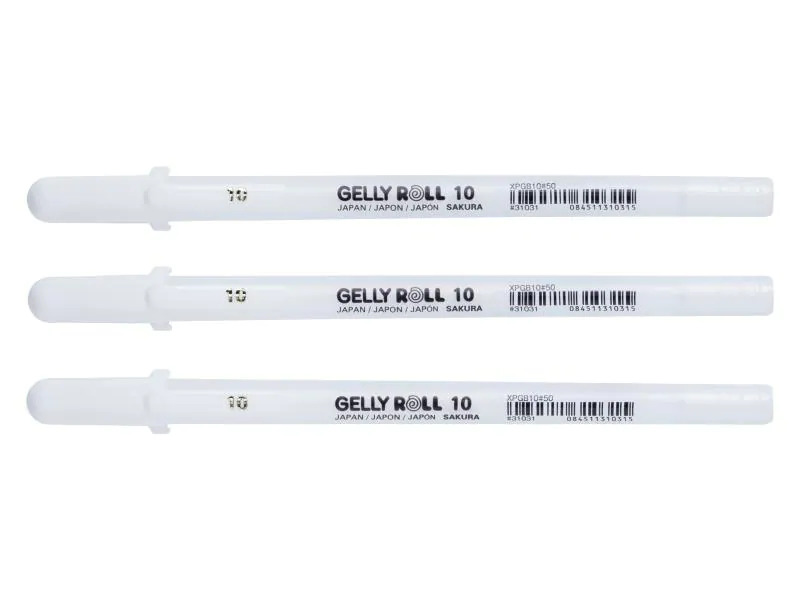 Sakura Gelschreiber Gelly Roll Basic 3er-Set Breit, Weiss