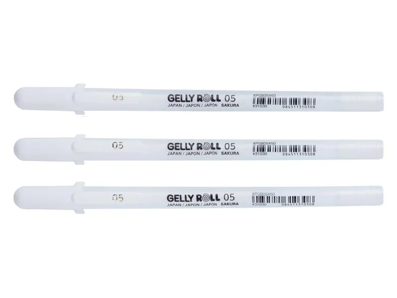 Sakura Gelschreiber Gelly Roll Basic 3er-Set Fein, Weiss