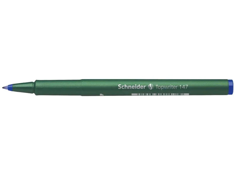 Schneider Fineliner 147 0.6 mm, Blau, 10 Stück