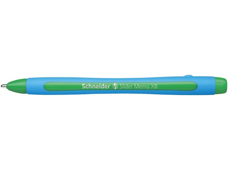 Schneider Kugelschreiber Slider Memo Grün, 10 Stück