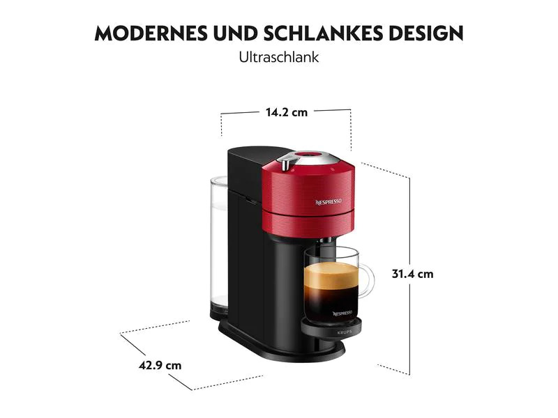 Krups Kaffeemaschine Nespresso Vertuo Next Rot