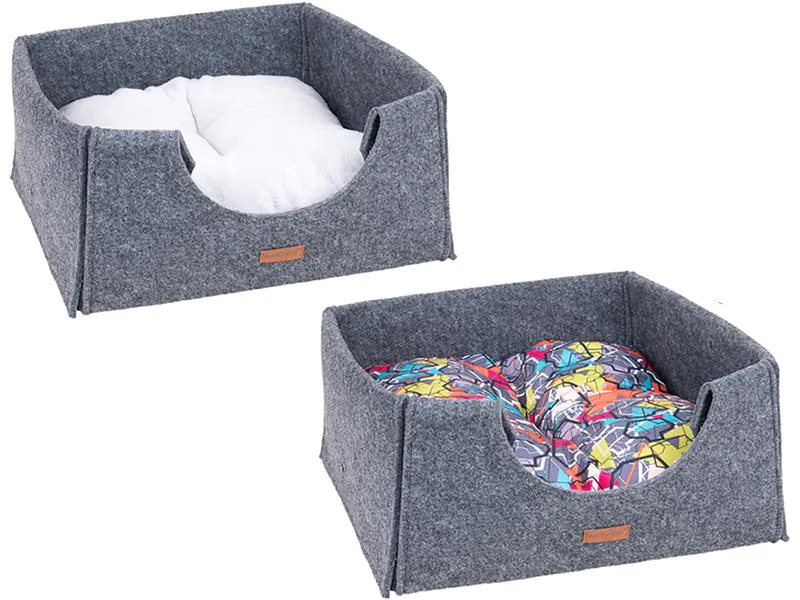 amiplay Katzenkorb Cube Hygge, Grau
