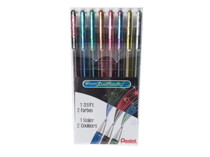 pentel Gelschreiber Hybrid Gel Dual Metallic 1 mm, Mehrfarbig