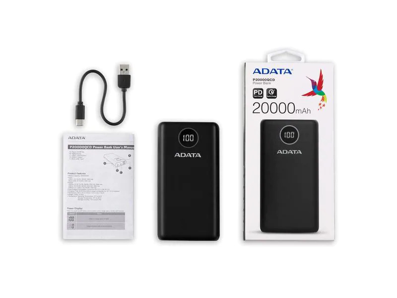 ADATA Power Pack P20000QCD Schwarz