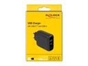 Delock USB-Wandladegerät Typ-A und Typ-C