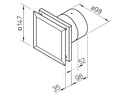Helios Toilettenventilator Minivent M1 mit Nachlauf M1/100 N / C