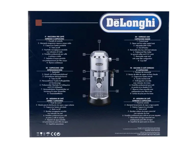 De'Longhi Siebträgermaschine Dedica EC 685.W Weiss